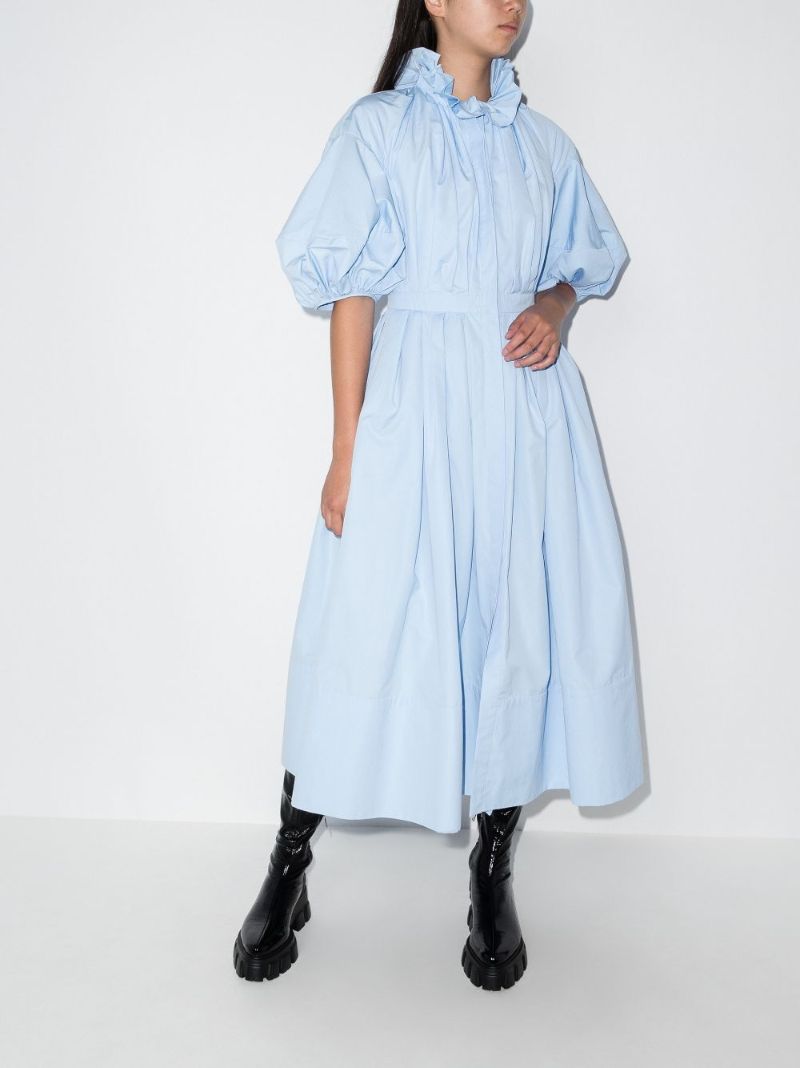 Cocoon Sleeve Midi Shirt Dress