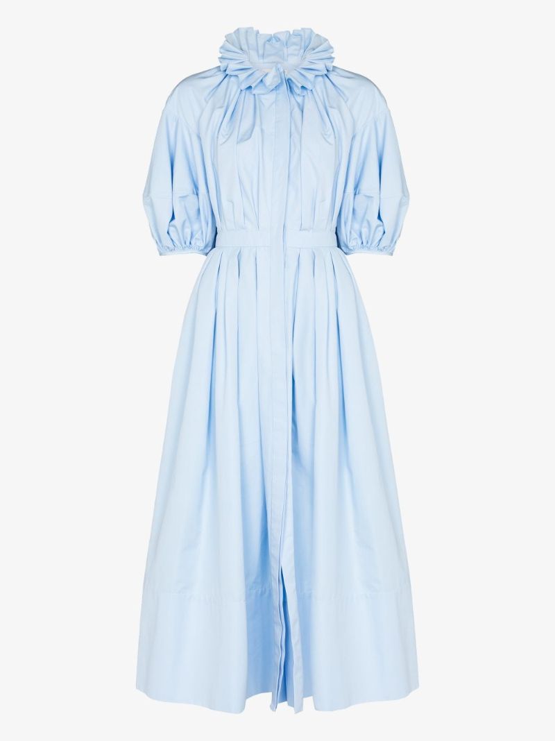 Cocoon Sleeve Midi Shirt Dress