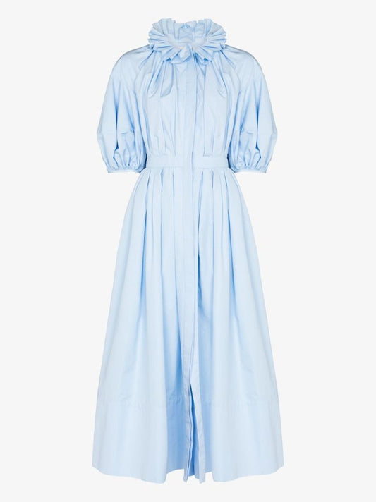 Cocoon Sleeve Midi Shirt Dress