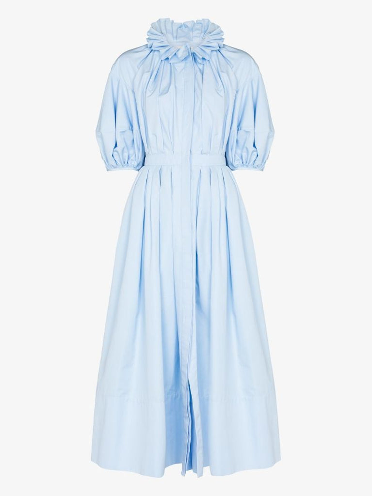Cocoon Sleeve Midi Shirt Dress