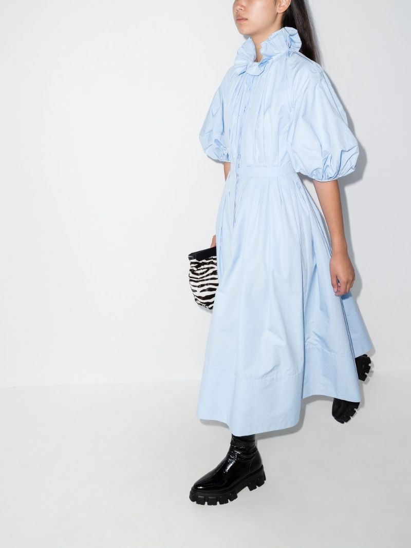 Cocoon Sleeve Midi Shirt Dress