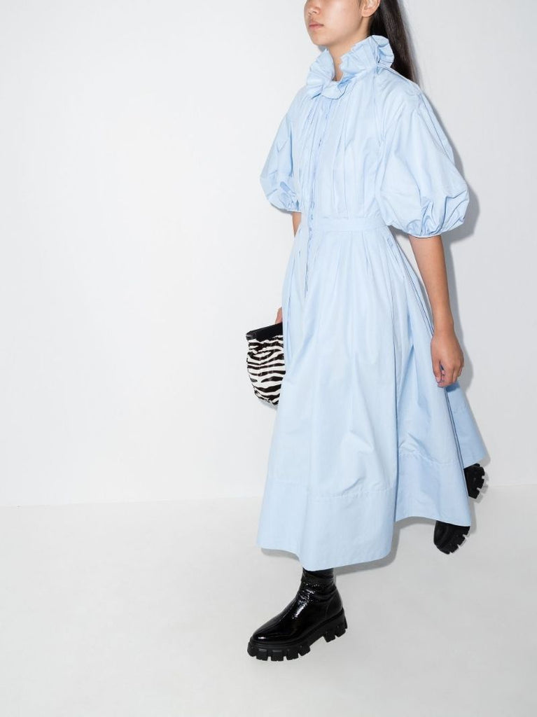 Cocoon Sleeve Midi Shirt Dress