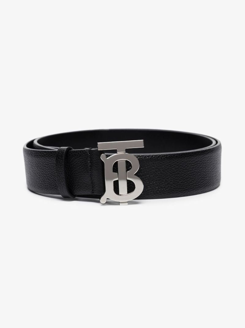 Black Tb Monogram Leather Belt