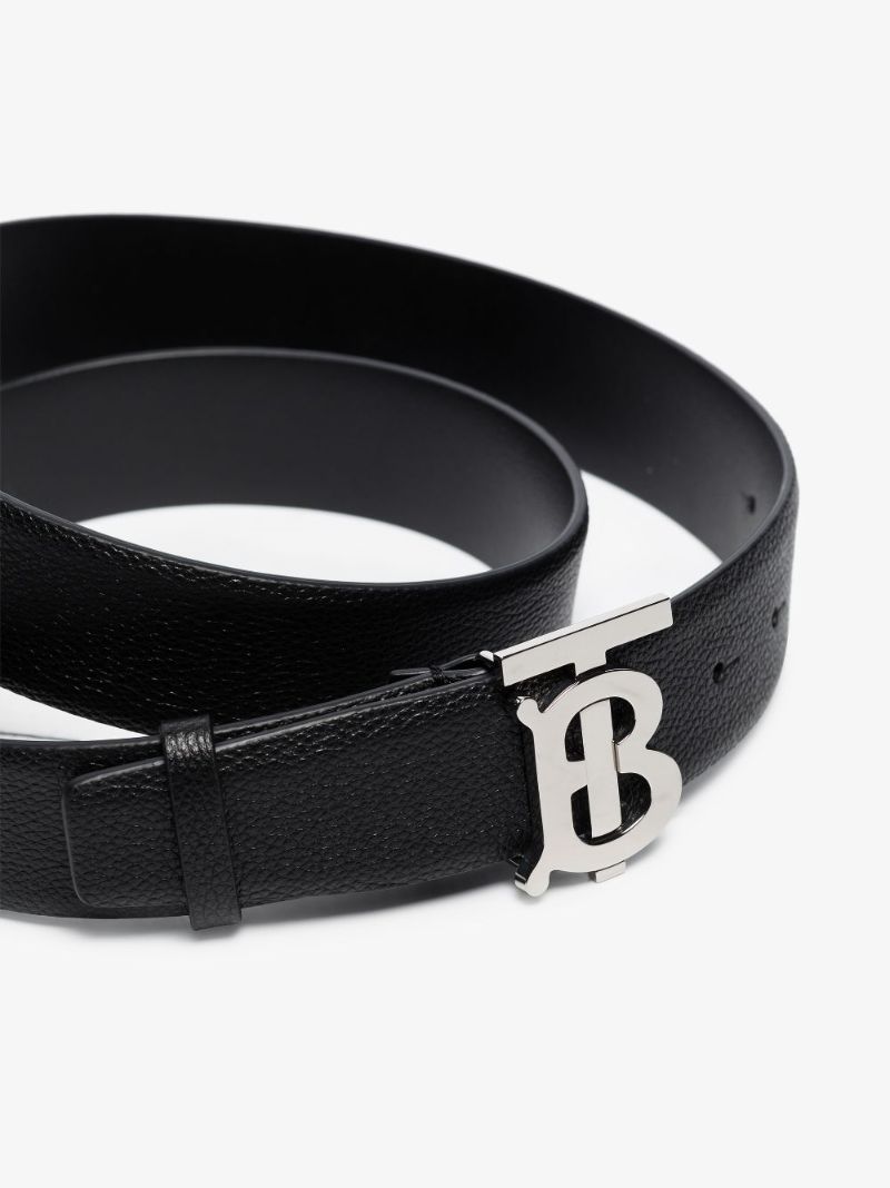 Black Tb Monogram Leather Belt