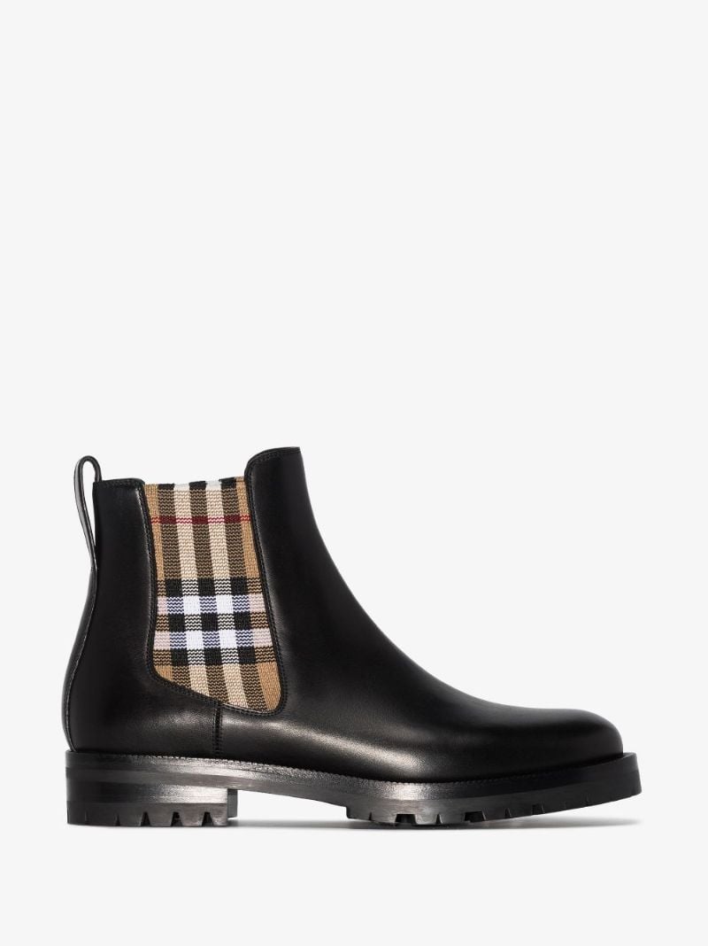 Black Allostock Leather Chelsea Boots