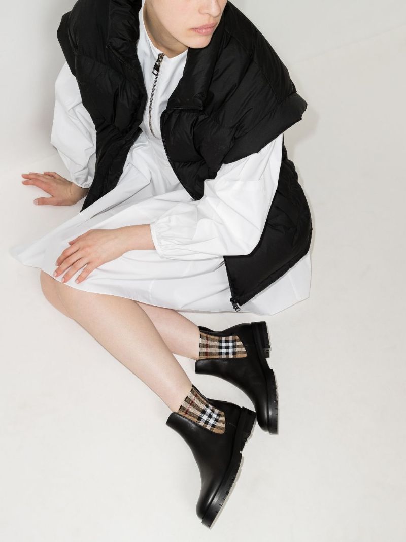 Black Allostock Leather Chelsea Boots