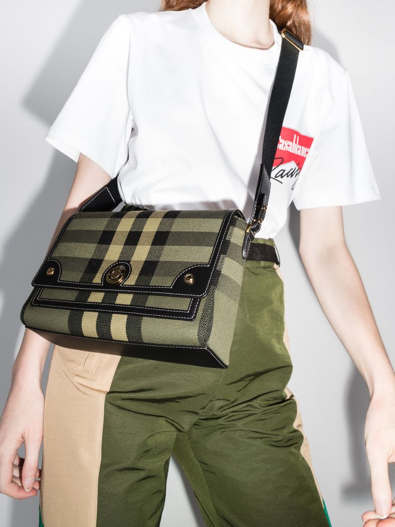 Green Note Vintage Check Cross Body Bag