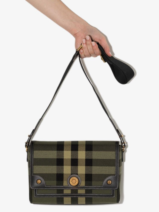 Green Note Vintage Check Cross Body Bag