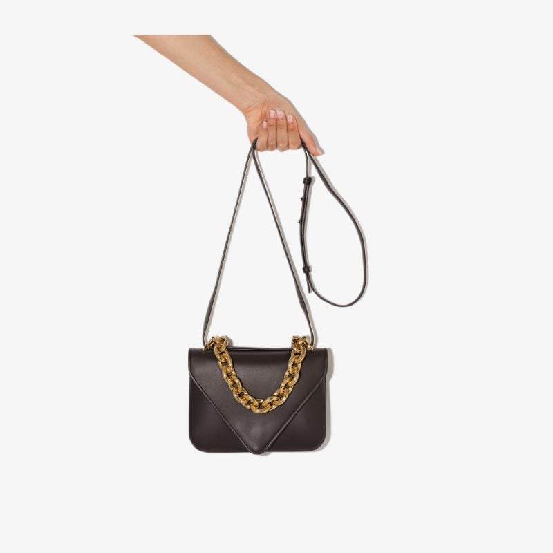 Brown Mount Small Leather Shoulder Bag