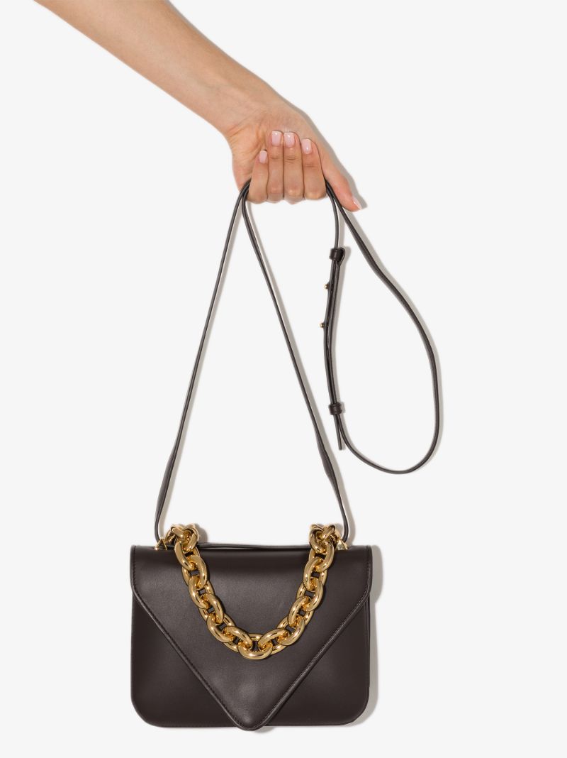 Brown Mount Small Leather Shoulder Bag