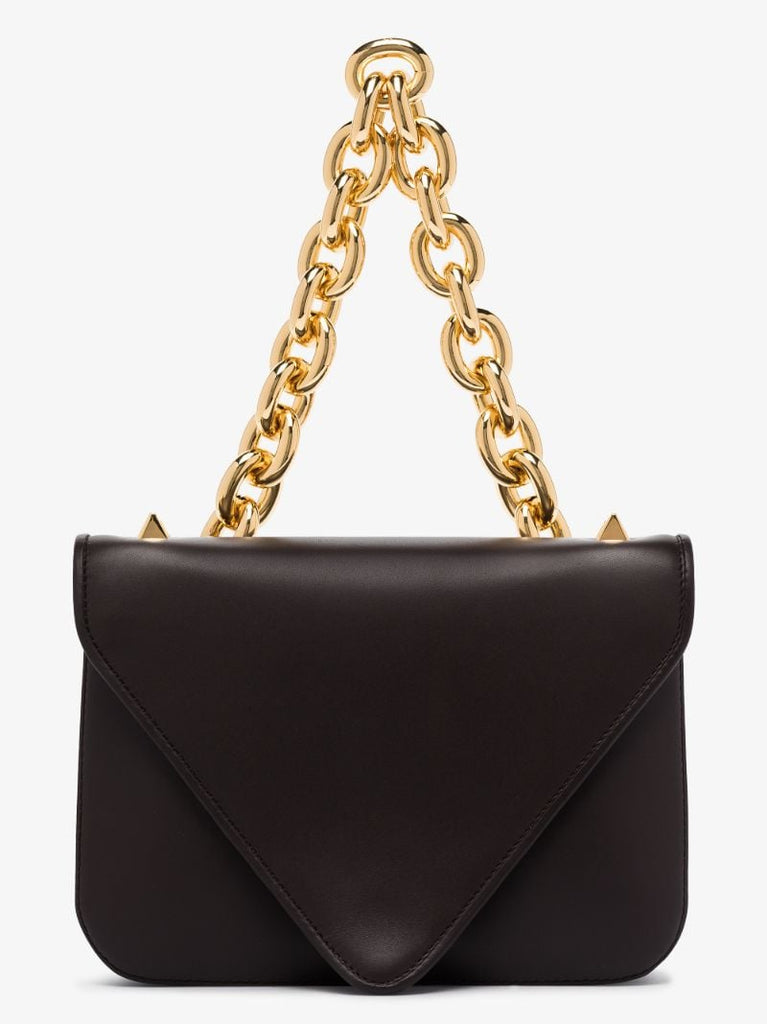 Brown Mount Small Leather Shoulder Bag