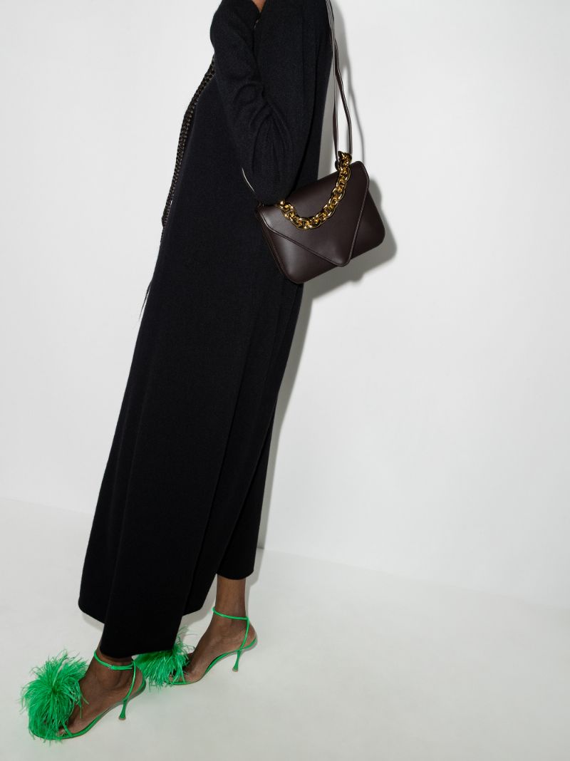 Brown Mount Small Leather Shoulder Bag