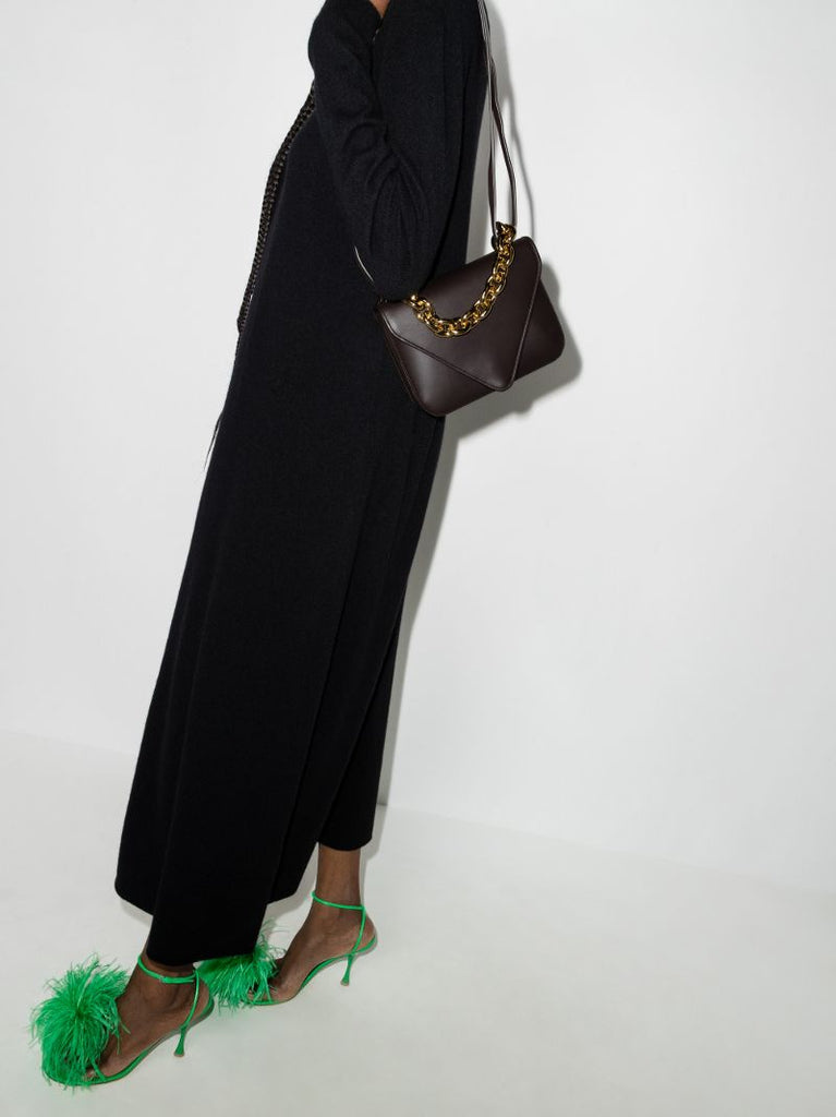 Brown Mount Small Leather Shoulder Bag