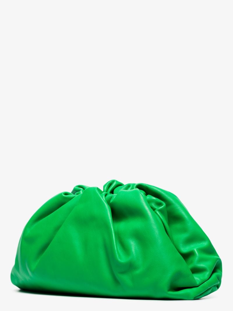 Green the Pouch Leather Clutch Bag