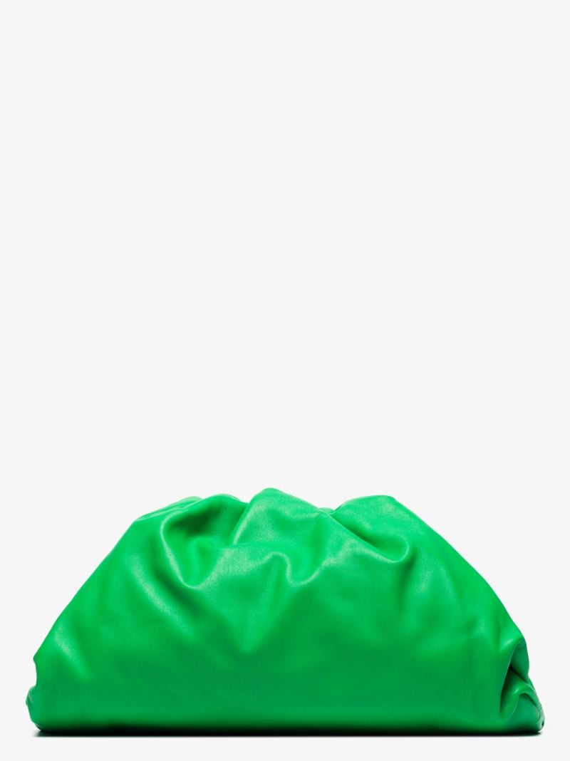 Green the Pouch Leather Clutch Bag