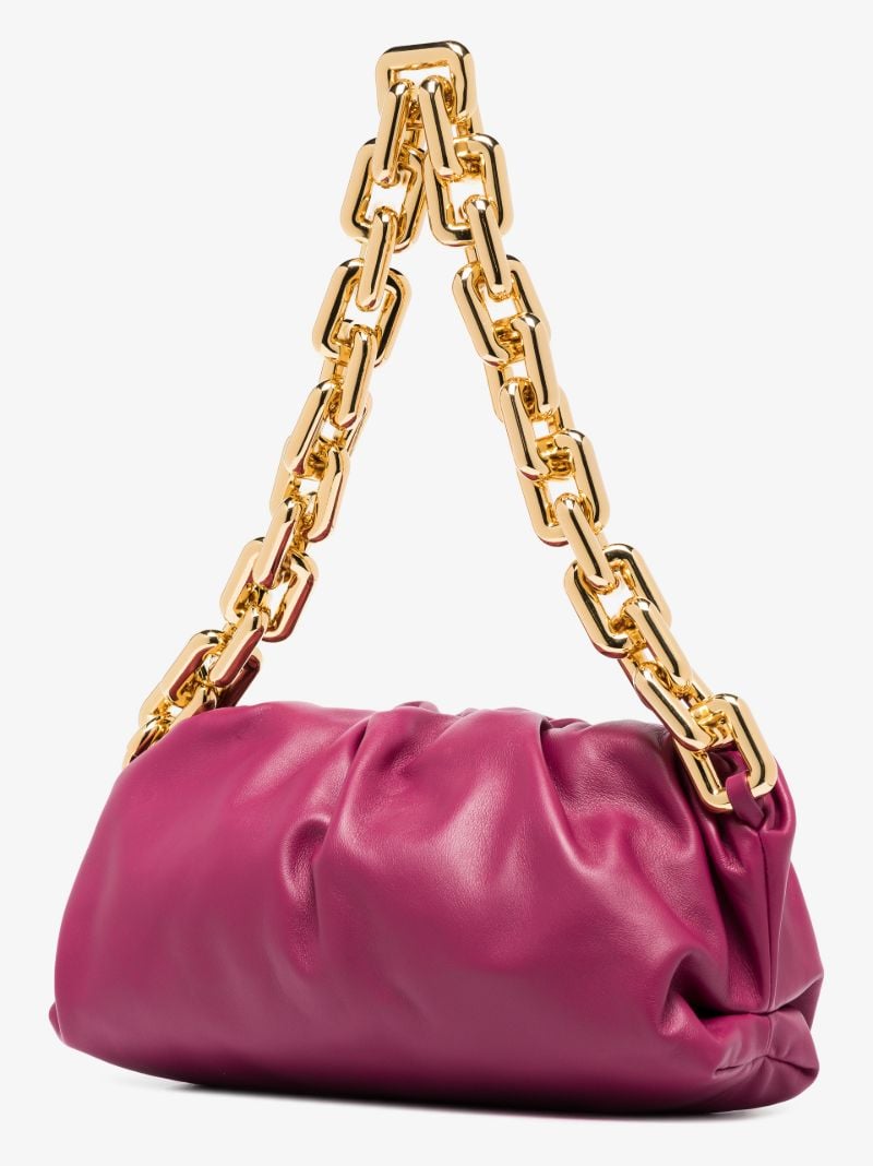 Pink the Chain Pouch Leather Shoulder Bag