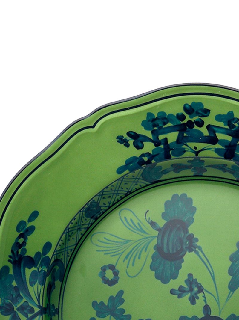 Green Oriente Italiano Porcelain Dinner Plates Set