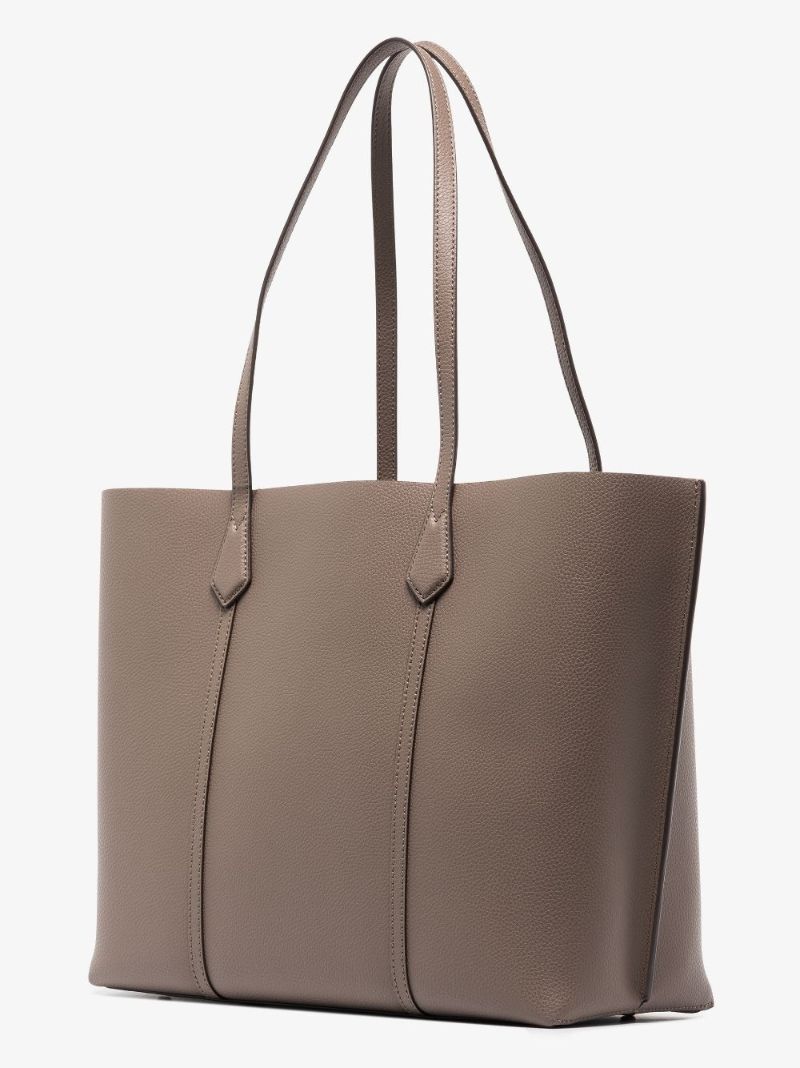 Beige Perry Triple Leather Tote Bag
