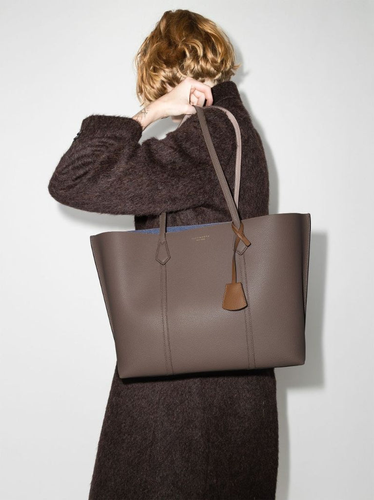Beige Perry Triple Leather Tote Bag