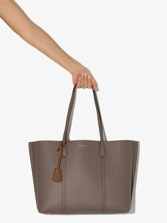 Beige Perry Triple Leather Tote Bag