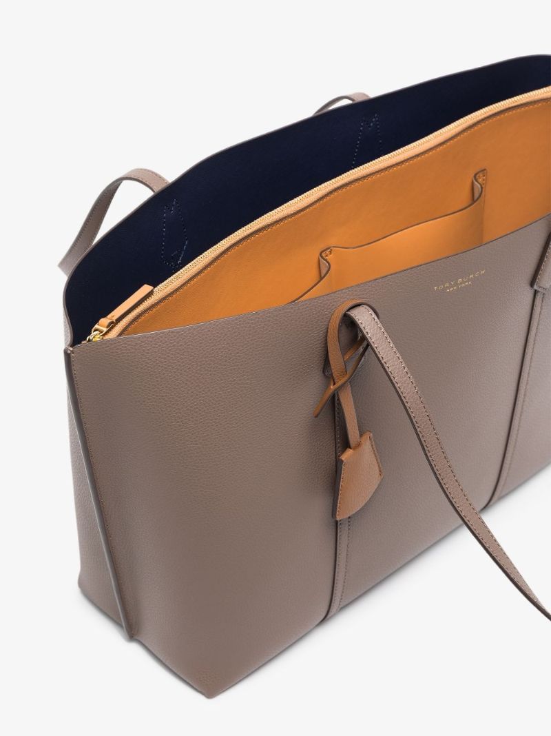 Beige Perry Triple Leather Tote Bag