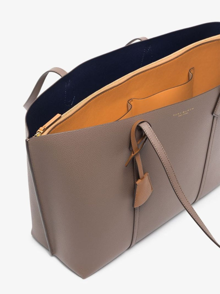 Beige Perry Triple Leather Tote Bag
