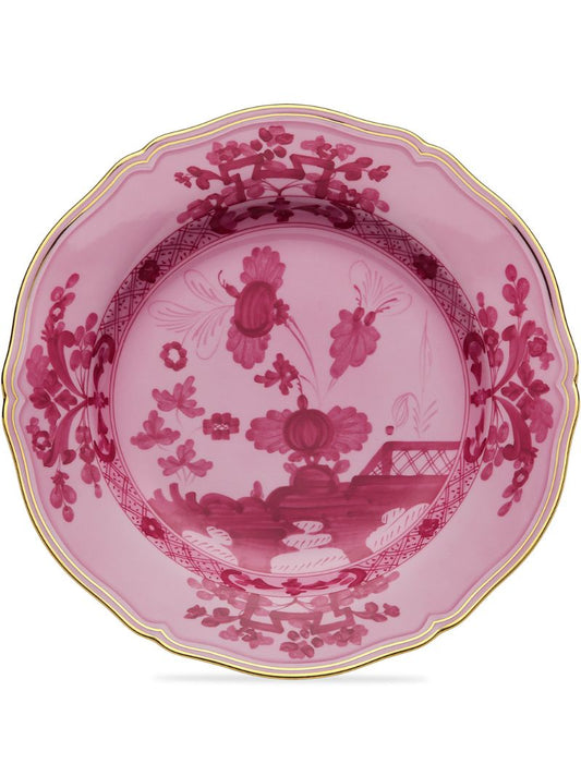 Pink Oriente Italiano Porcelain Dessert Plates Set