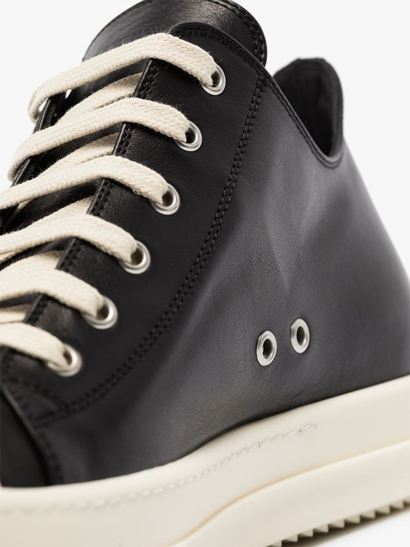 Black Leather Sneakers