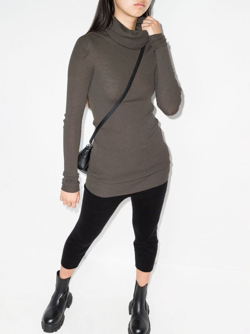 Ribbed Turtleneck Wool Sweater