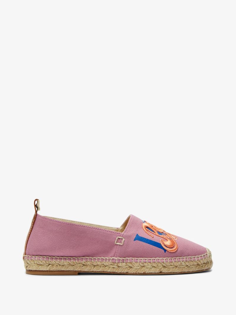 X Paula's Pink Ibiza Embroidered Espadrilles