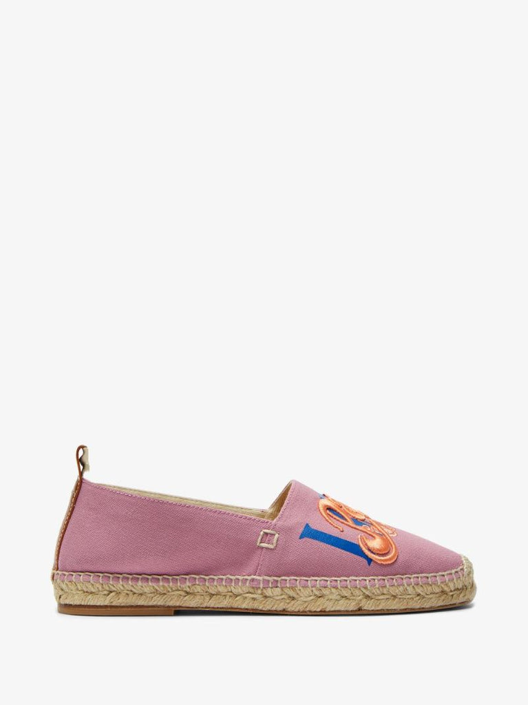 X Paula's Pink Ibiza Embroidered Espadrilles