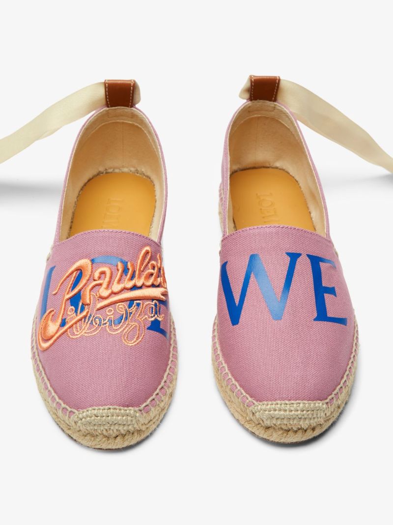 X Paula's Pink Ibiza Embroidered Espadrilles
