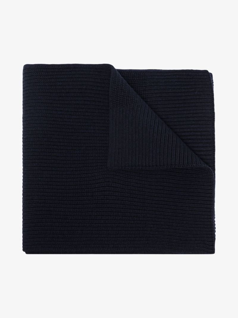 Navy Classic Knit Scarf