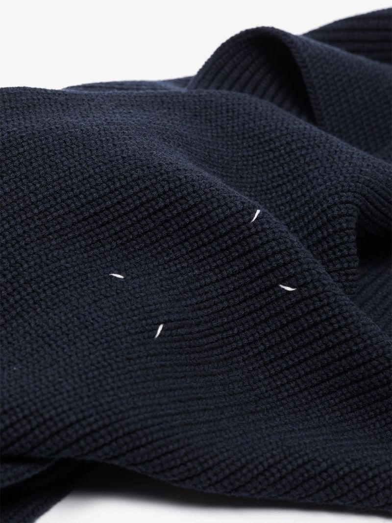 Navy Classic Knit Scarf