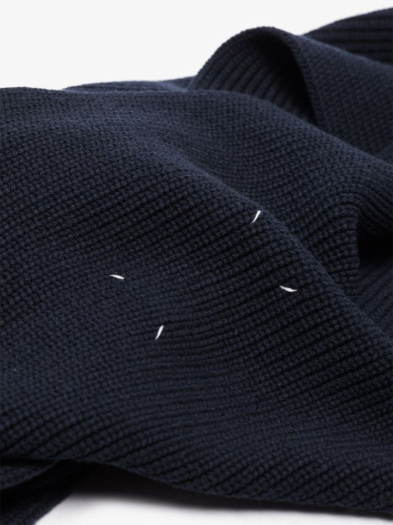 Navy Classic Knit Scarf