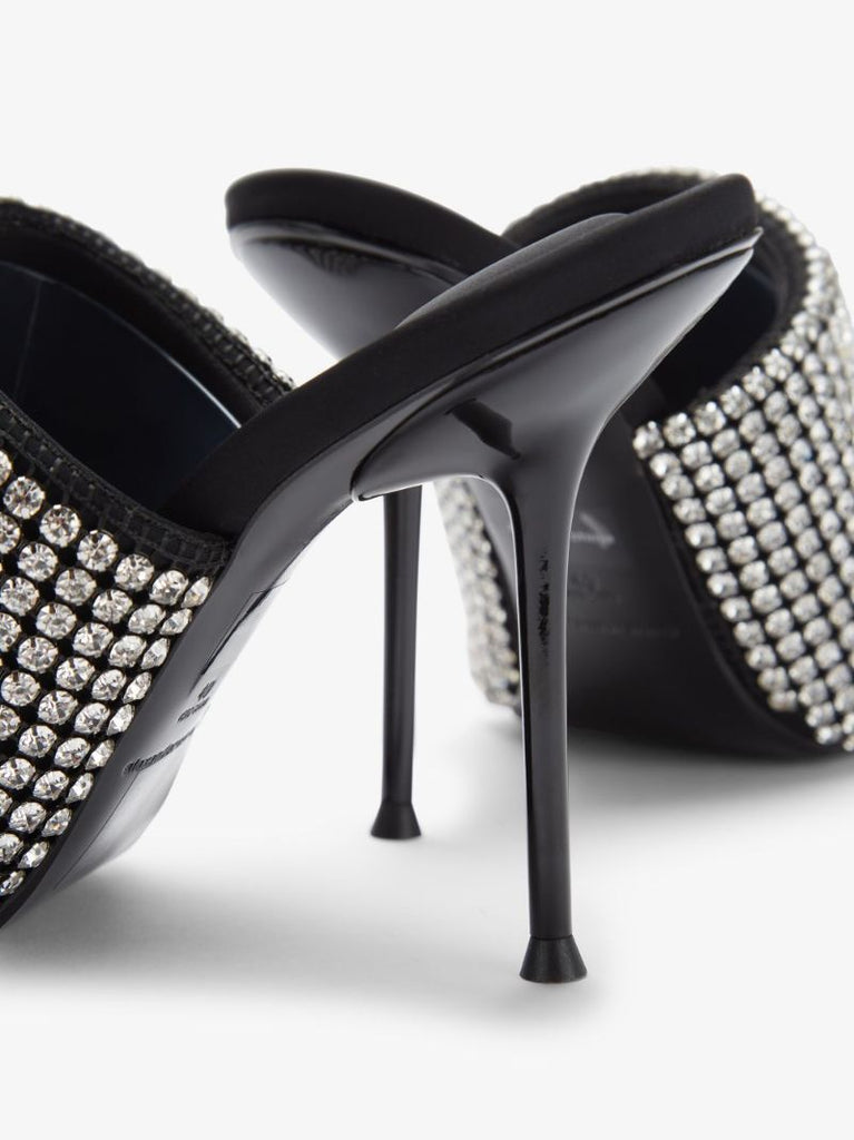 Black Sienna 105 Crystal Mule Sandals