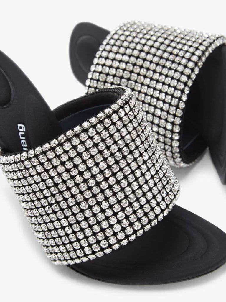 Black Sienna 105 Crystal Mule Sandals