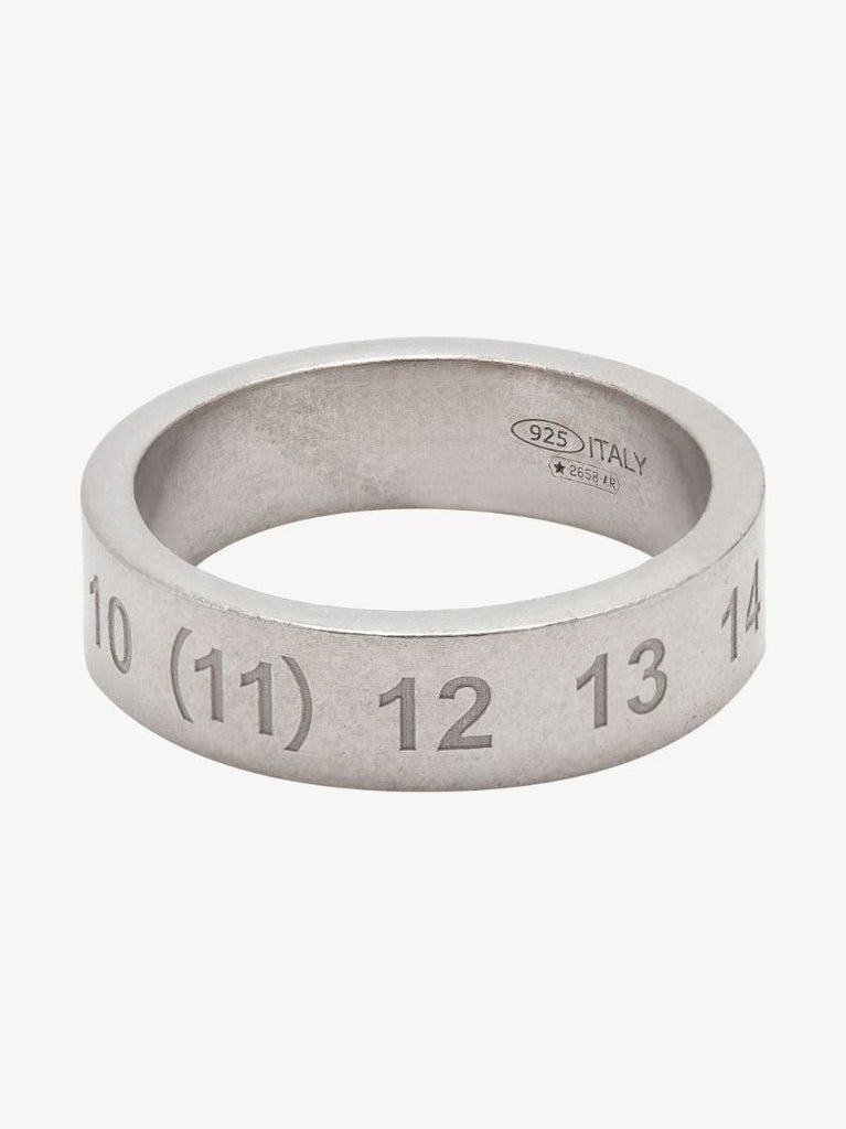 Sterling Silver Number Large Band Ring