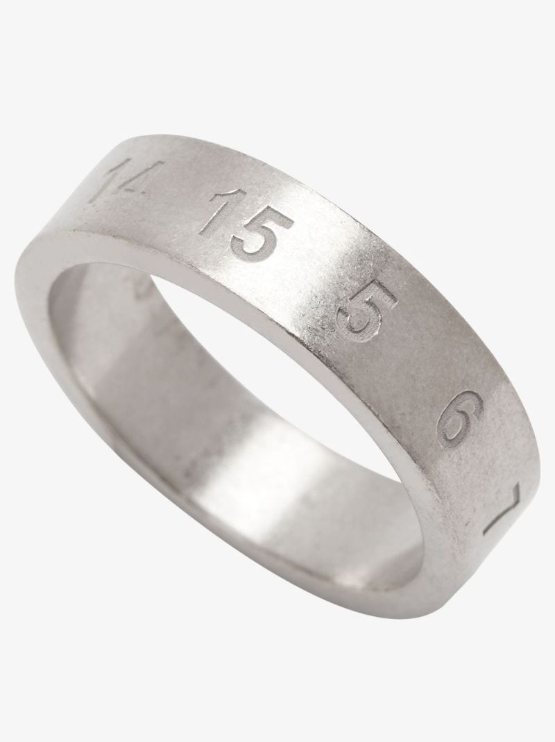 Sterling Silver Number Large Band Ring