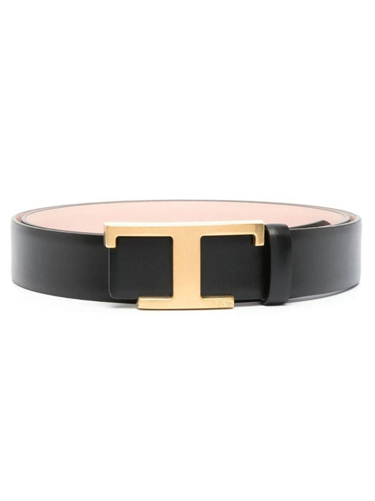 Pink Reversible Leather Belt