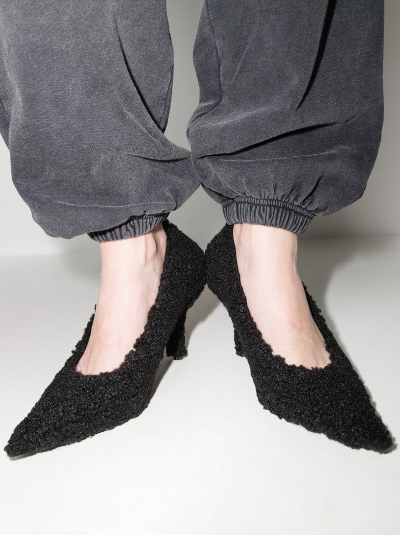 Black Knife 80 Shearling Pumps