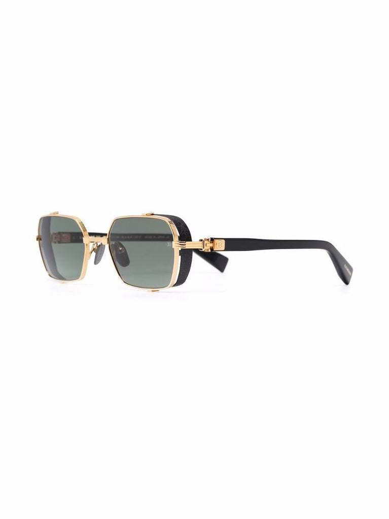 Black Brigade Iii Rectangle-frame Sunglasses