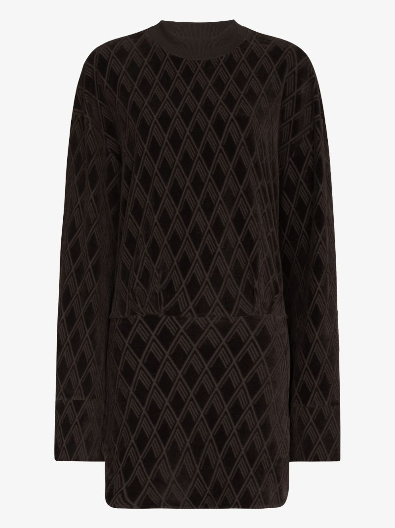 Palmer Monogram Velvet Mini Dress