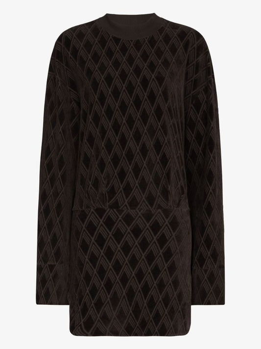 Palmer Monogram Velvet Mini Dress