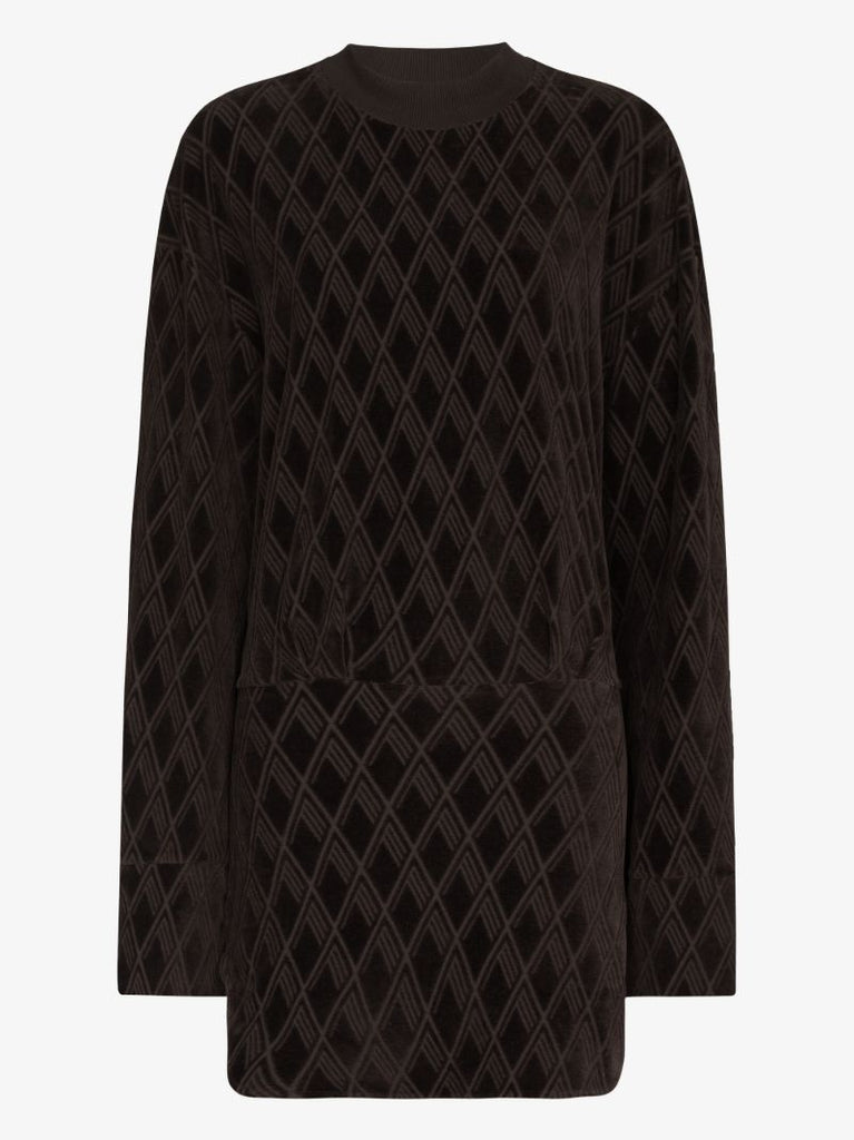 Palmer Monogram Velvet Mini Dress