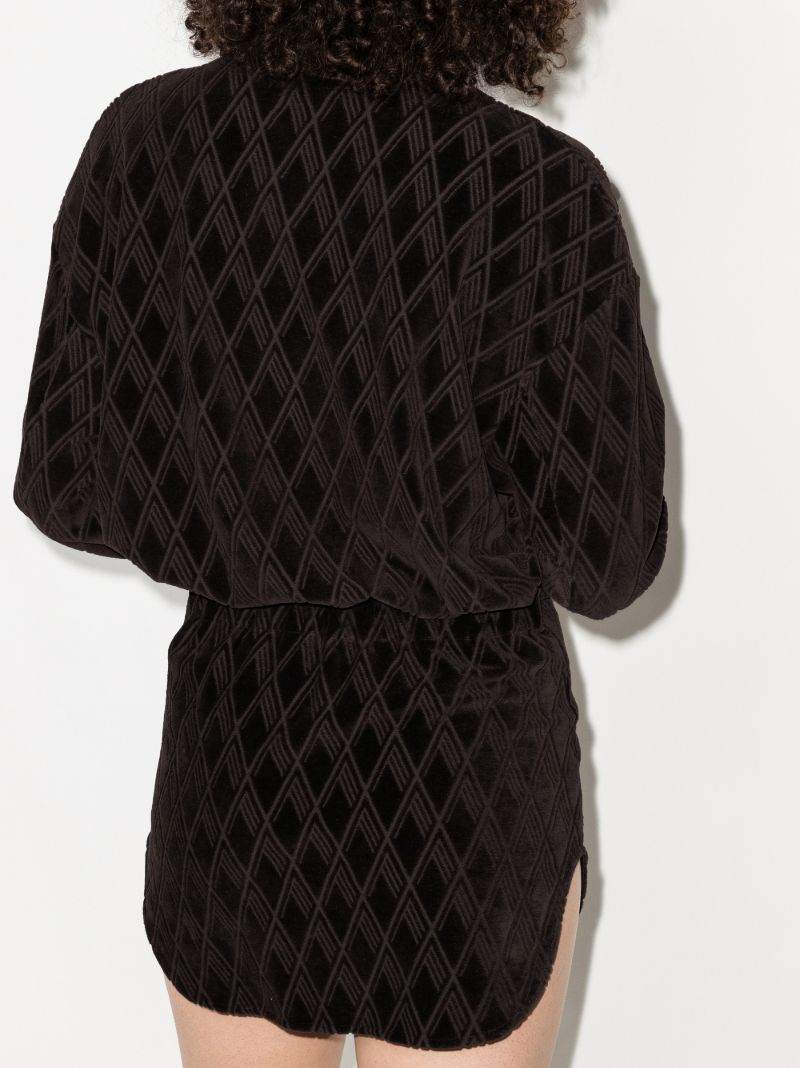 Palmer Monogram Velvet Mini Dress