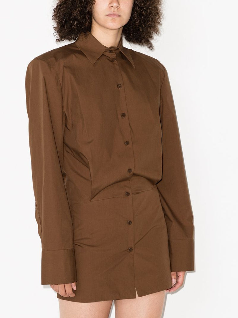 Wide Sleeve Cotton Mini Dress