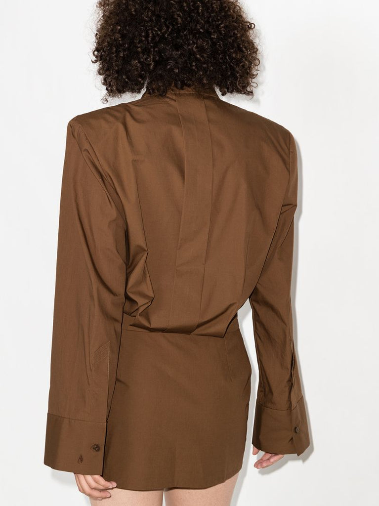 Wide Sleeve Cotton Mini Dress