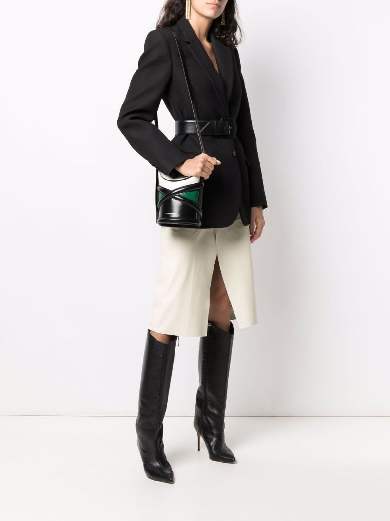 the Curve Panelled Shoulder Bag