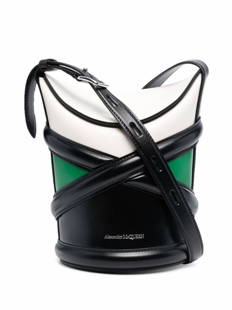 the Curve Panelled Shoulder Bag